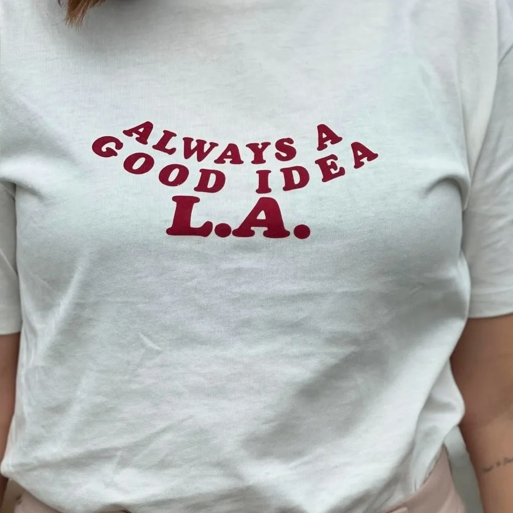 Zara “LA” Red Graphic T-Shirt‎ - Picture 2 of 6